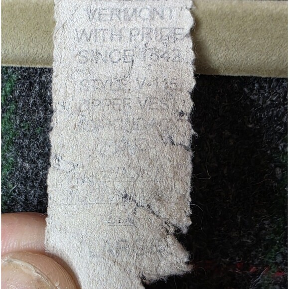 Vintage Johnson Woolen Mills Vest Size Large Wool Plaid Red Green Outdoor Zipper - Picture 3 of 12